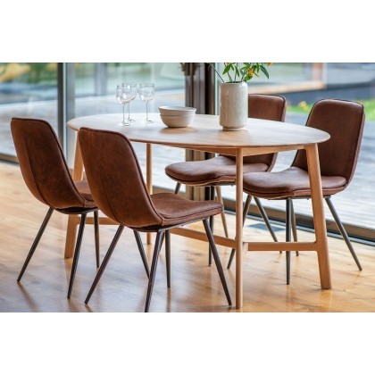 Gallery Direct Madrid Oval Dining Table in Oak Gallery Direct Madrid Oval Dining Table in Oak