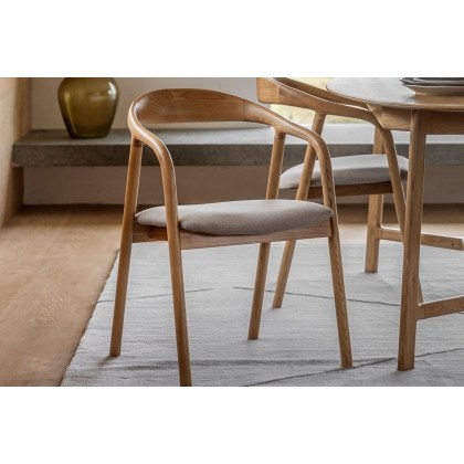 Gallery Direct Madrid Upholstered Dining Chair in Oak (Pair) Gallery Direct Madrid Upholstered Dining Chair in Oak (Pair)