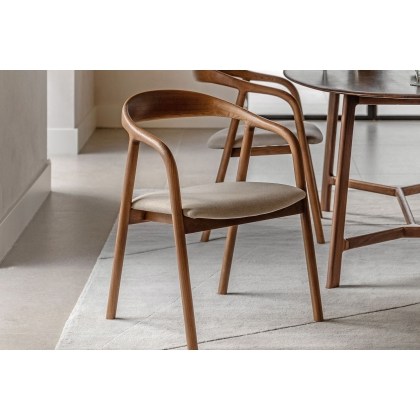 Gallery Direct Madrid Upholstered Dining Chair in Walnut (Pair) Gallery Direct Madrid Upholstered Dining Chair in Walnut (Pair)