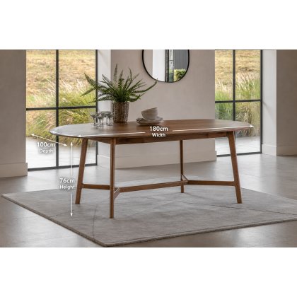 Gallery Direct Madrid Oval Dining Table in Walnut Gallery Direct Madrid Oval Dining Table in Walnut