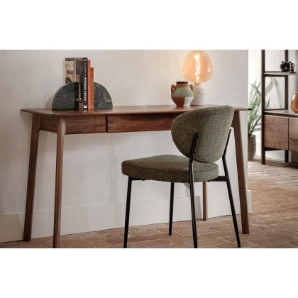 Gallery Direct Madrid 1 Drawer Desk in Walnut Gallery Direct Madrid 1 Drawer Desk in Walnut