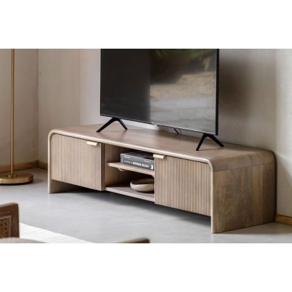 Gallery Direct Colonna Mango Wood Media TV Unit Gallery Direct Colonna Mango Wood Media TV Unit