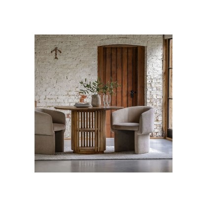 Gallery Direct Voss Mango Wood Slatted Dining Table Gallery Direct Voss Mango Wood Slatted Dining Table