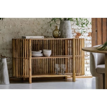 Gallery Direct Voss Mango Wood Slatted Sideboard Console Table Gallery Direct Voss Mango Wood Slatted Sideboard Console Table
