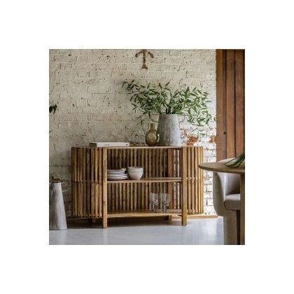 Gallery Direct Voss Mango Wood Slatted Sideboard Console Table Gallery Direct Voss Mango Wood Slatted Sideboard Console Table