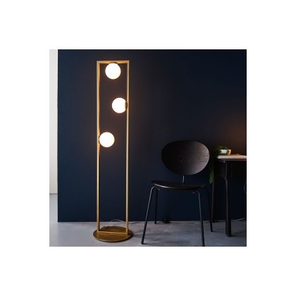 Gallery Direct Teo 3 Floor Lamp Brushed Gold Gallery Direct Teo 3 Floor Lamp Brushed Gold