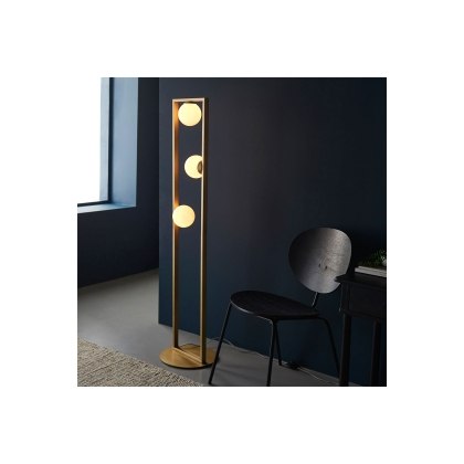 Gallery Direct Teo 3 Floor Lamp Brushed Gold Gallery Direct Teo 3 Floor Lamp Brushed Gold