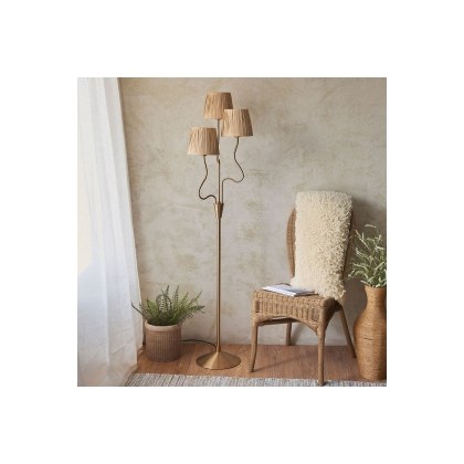 Gallery Direct Wriggle 3 Floor Lamp Brushed Aged Brass Gallery Direct Wriggle 3 Floor Lamp Brushed Aged Brass