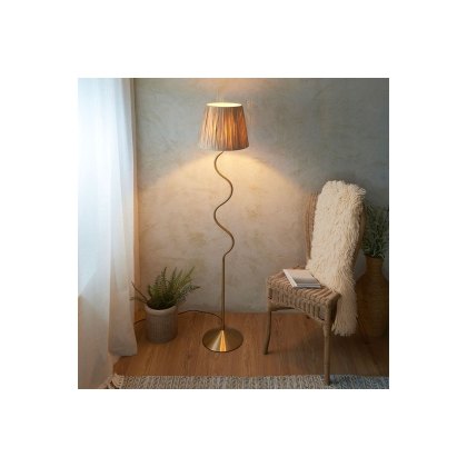 Gallery Direct Wriggle 1 Floor Lamp Brushed Aged Brass Gallery Direct Wriggle 1 Floor Lamp Brushed Aged Brass