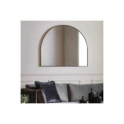 Gallery Direct Holworth Overmantle Mirror Black 900x1100mm Gallery Direct Holworth Overmantle Mirror Black 900x1100mm