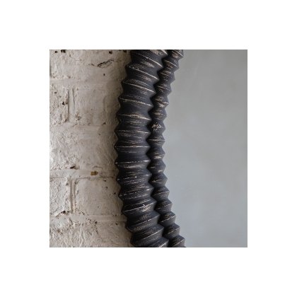 Gallery Direct Pimlico Round Mirror Black Wash 900mm Gallery Direct Pimlico Round Mirror Black Wash 900mm