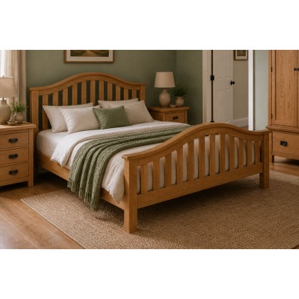 Salisbury Waxed Premium Oak Classic Bedframe Salisbury Waxed Premium Oak Classic Bedframe