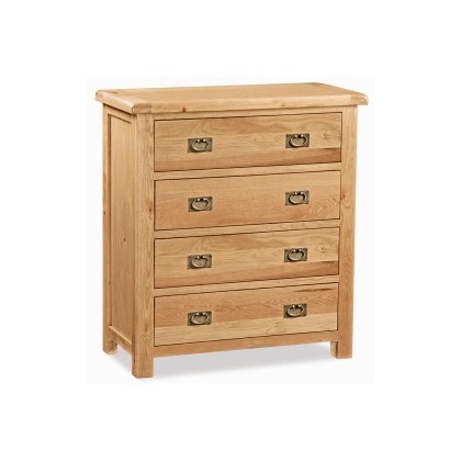 Salisbury Waxed Premium Oak 4 Drawer Chest Of Drawers Salisbury Waxed Premium Oak 4 Drawer Chest Of Drawers