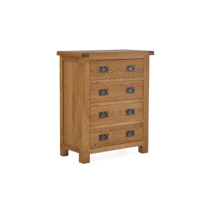 Salisbury Waxed Premium Oak 4 Drawer Chest Of Drawers Salisbury Waxed Premium Oak 4 Drawer Chest Of Drawers