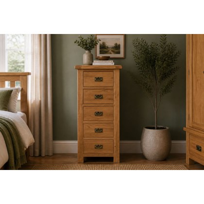 Salisbury Waxed Premium Oak Tallboy Chest Of Drawers Salisbury Waxed Premium Oak Tallboy Chest Of Drawers