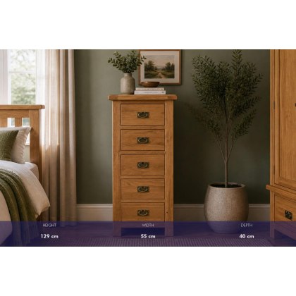 Salisbury Waxed Premium Oak Tallboy Chest Of Drawers Salisbury Waxed Premium Oak Tallboy Chest Of Drawers