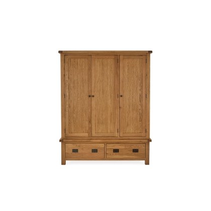 Salisbury Waxed Premium Oak Triple Wardrobe Salisbury Waxed Premium Oak Triple Wardrobe