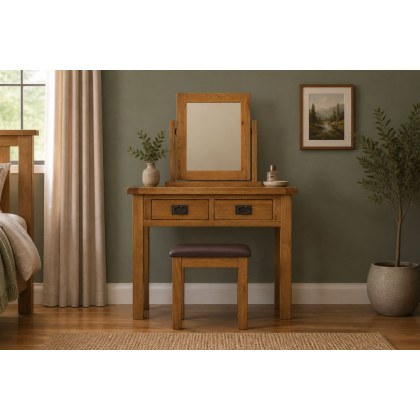 Salisbury Waxed Premium Oak Dressing Table Salisbury Waxed Premium Oak Dressing Table