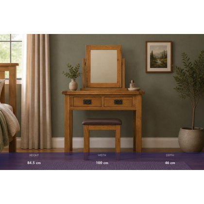 Salisbury Waxed Premium Oak Dressing Table Salisbury Waxed Premium Oak Dressing Table