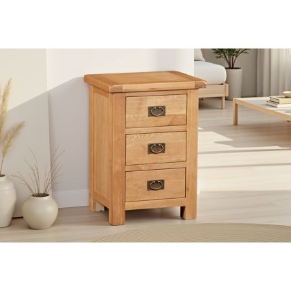 Salisbury Waxed Premium Oak Wide Bedside Table Salisbury Waxed Premium Oak Wide Bedside Table