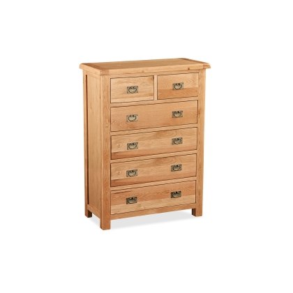 Salisbury Waxed Premium Oak 2 Over 4 Chest Of Drawers Salisbury Waxed Premium Oak 2 Over 4 Chest Of Drawers