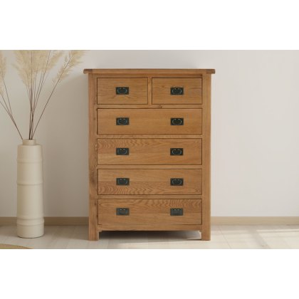 Salisbury Waxed Premium Oak 2 Over 4 Chest Of Drawers Salisbury Waxed Premium Oak 2 Over 4 Chest Of Drawers