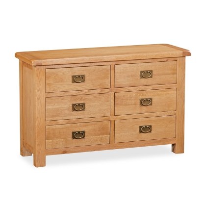 Salisbury Waxed Premium Oak 6 Drawer Chest Of Drawers Salisbury Waxed Premium Oak 6 Drawer Chest Of Drawers