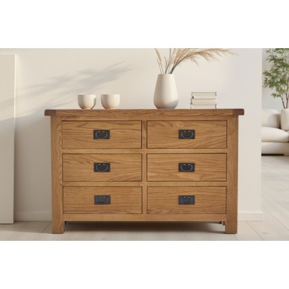 Salisbury Waxed Premium Oak 6 Drawer Chest Of Drawers Salisbury Waxed Premium Oak 6 Drawer Chest Of Drawers