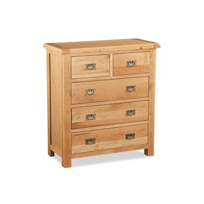 Salisbury Waxed Premium Oak 2 Over 3 Chest Of Drawers Salisbury Waxed Premium Oak 2 Over 3 Chest Of Drawers