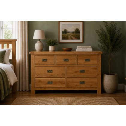 Salisbury Waxed Premium Oak 3 Over 4 Chest Of Drawers Salisbury Waxed Premium Oak 3 Over 4 Chest Of Drawers