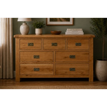 Salisbury Waxed Premium Oak 3 Over 4 Chest Of Drawers Salisbury Waxed Premium Oak 3 Over 4 Chest Of Drawers