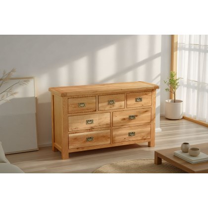 Salisbury Waxed Premium Oak 3 Over 4 Chest Of Drawers Salisbury Waxed Premium Oak 3 Over 4 Chest Of Drawers