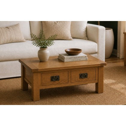 Salisbury Waxed Premium Oak Coffee Table With Drawer Salisbury Waxed Premium Oak Coffee Table With Drawer