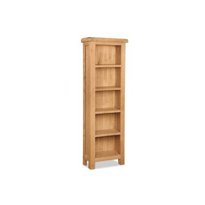 Salisbury Waxed Premium Oak Slim Bookcase - Self Assembly Salisbury Waxed Premium Oak Slim Bookcase - Self Assembly