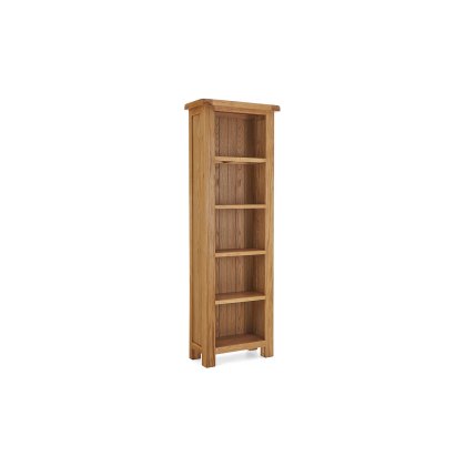Salisbury Waxed Premium Oak Slim Bookcase - Self Assembly Salisbury Waxed Premium Oak Slim Bookcase - Self Assembly