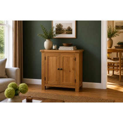 Salisbury Waxed Premium Oak Mini Cupboard Salisbury Waxed Premium Oak Mini Cupboard
