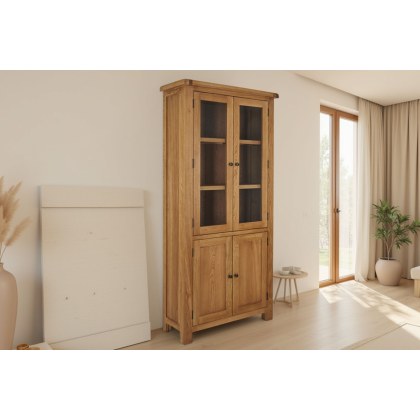 Salisbury Waxed Premium Oak Display Cabinet Salisbury Waxed Premium Oak Display Cabinet