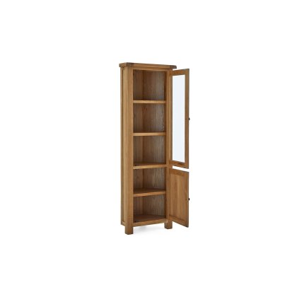 Salisbury Waxed Premium Oak Corner Display Cabinet Salisbury Waxed Premium Oak Corner Display Cabinet