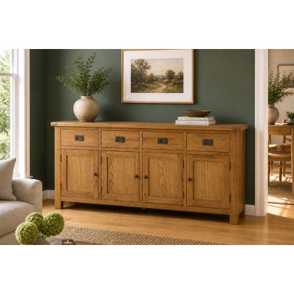 Salisbury Waxed Premium Oak Extra Large Sideboard Salisbury Waxed Premium Oak Extra Large Sideboard