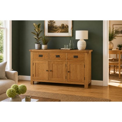 Salisbury Waxed Premium Oak Large Sideboard Salisbury Waxed Premium Oak Large Sideboard