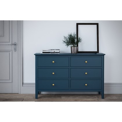 Harrogate Painted Blue 6 Drawers Chest Of Drawers Harrogate Painted Blue 6 Drawers Chest Of Drawers