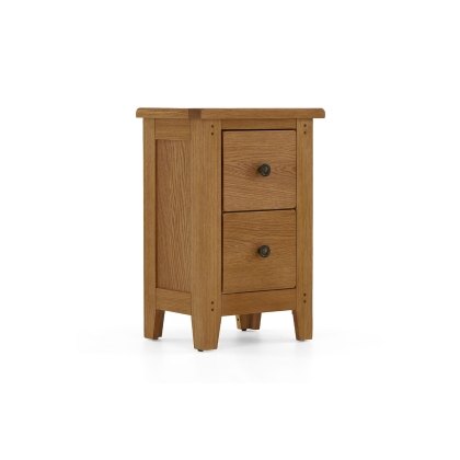 Burford Country Oak Narrow Bedside Table Burford Country Oak Narrow Bedside Table