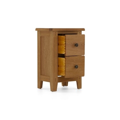 Burford Country Oak Narrow Bedside Table Burford Country Oak Narrow Bedside Table