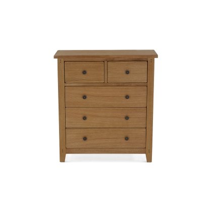 Burford Country Oak 2 Over 3 Chest of Drawers Burford Country Oak 2 Over 3 Chest of Drawers
