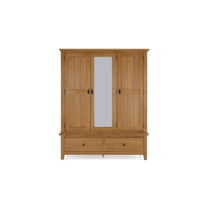 Burford Country Oak Triple Wardrobe Burford Country Oak Triple Wardrobe