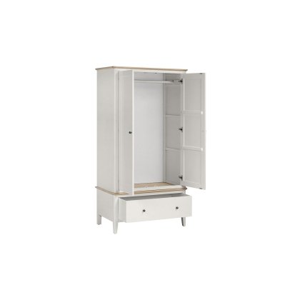Marlow Oak Painted Coconut White Gents Wardrobe Marlow Oak Painted Coconut White Gents Wardrobe