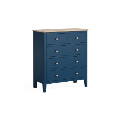 Marlow Oak Painted Navy Blue 2 Over 3 Chest of Drawers Marlow Oak Painted Navy Blue 2 Over 3 Chest of Drawers