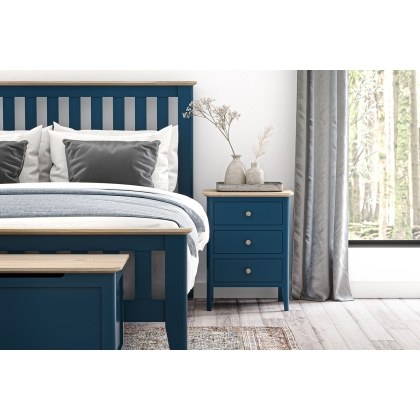 Marlow Oak Painted Navy Blue Bed Frame Marlow Oak Painted Navy Blue Bed Frame