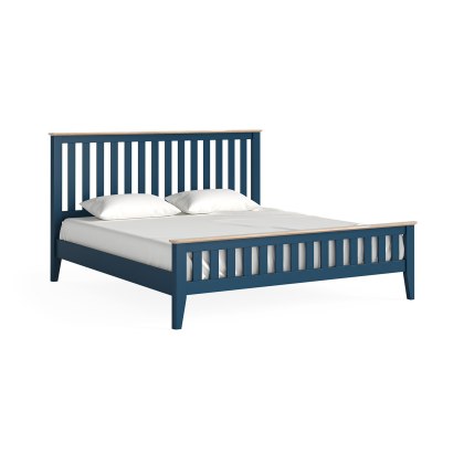 Marlow Oak Painted Navy Blue Bed Frame Marlow Oak Painted Navy Blue Bed Frame