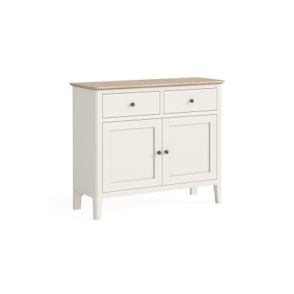 Marlow Oak Painted Coconut White 2 Door Small Sideboard Marlow Oak Painted Coconut White 2 Door Small Sideboard